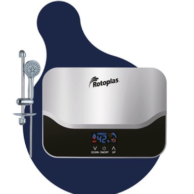 CALENTADOR DE AGUA INSTANTÁNEO PRISMA CON PANTALLA DIGITAL Y REGADERA REGULABLE