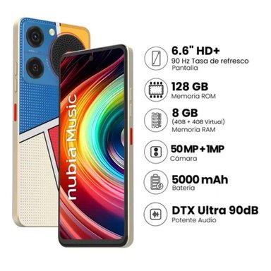 CELULAR LIBRE ZTE NUBIA MUSIC 66 128GB 4GB + 4GB RAM - 3