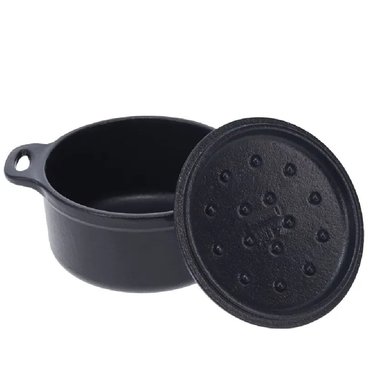 MINI OLLA COCOTTE DE HIERRO FUNDIDO CURADO - 55116002 - 2