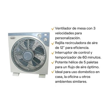 VENTILADOR RECIRCULANTE ALFANO BF-1210 DE 12 - 2