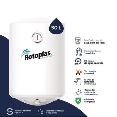 TERMA ELÉCTRICA DE ACUMULACIÓN DURATERMA 50L ROTOPLAS - 500370