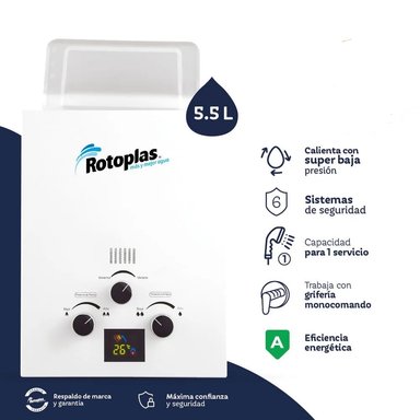 TERMA A GAS FLAMING 5.5 LT GN ROTOPLAS - 310855