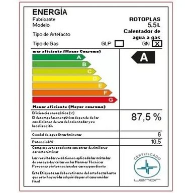 TERMA A GAS FLAMING 5.5 LT GN ROTOPLAS - 310855 - 5