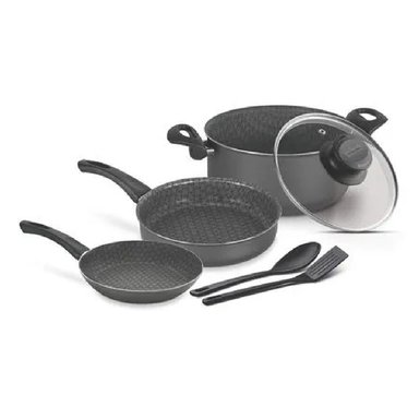 JUEGO DE OLLAS TRAMONTINA 6 PIEZAS MILLAN 20599390 ANTIADHERENTE