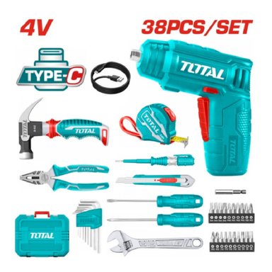 SET ATORNILLADOR DESTORNILLADOR 4V INALÁMBRICO 36PZS – THKTHP10386