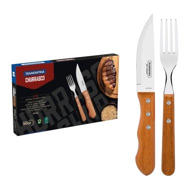 JUEGO DE CUBIERTOS PARA ASADO DE ACERO INOX DYNAMIC X 12PCS -10390165