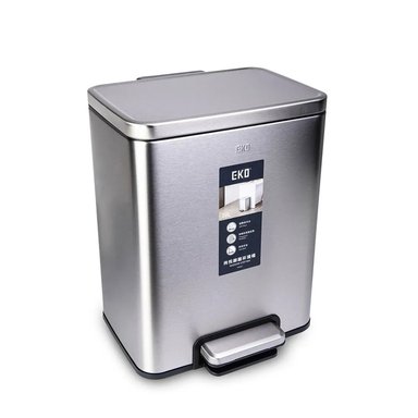 PAPELERA CON PEDAL DE ACERO INOX 20L 33.3X42CM - 10031072