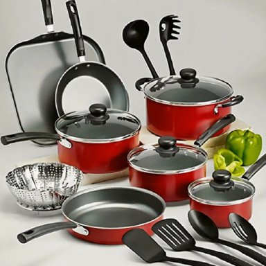 TRAMONTINA BATERÍA DE COCINA PRIMAWARE DE 18 PIEZAS ROJO - 2