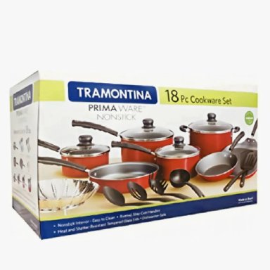 TRAMONTINA BATERÍA DE COCINA PRIMAWARE DE 18 PIEZAS ROJO - 3
