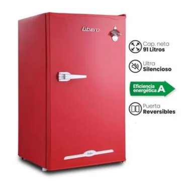 FRIGOBAR RETRO LIBERO LFB90R ROJO DE 90L