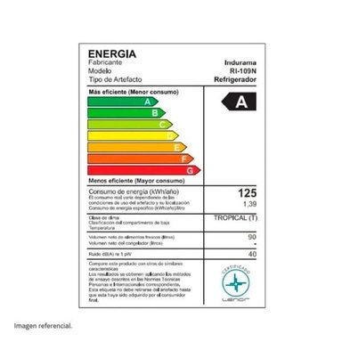 FRIGOBAR INDURAMA RI-109N 90L NEGRO DEFROST | COMPACTO - 7