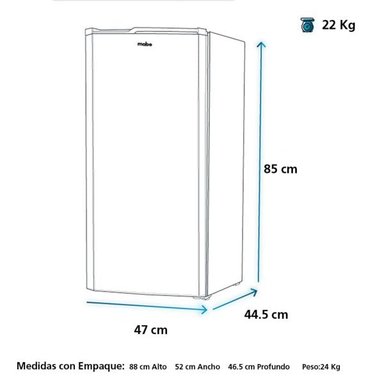 FRIGOBAR MABE RMF04PRX0 INOX 93L DISEÑO MODERNO Y COMPACTO - 4