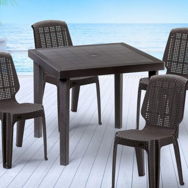 MESA CUADRADA JAMAICA MIX MIMBRE RATÁN DF022762 – DISEÑO MODERNO PARA INTERIOR Y EXTERIOR - 4