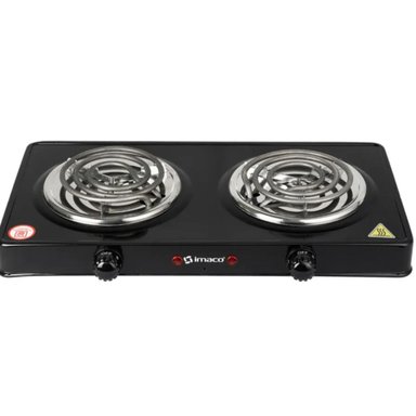 COCINA ELECTRICA DE MESA IMACO HP1400 DOS HORNILLAS NEGRO - 1