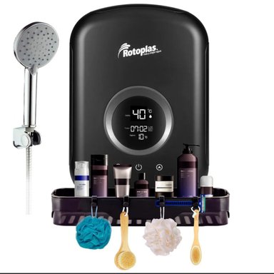 RAPIDUCHA ROTOPLAS SENSATION MAX BLACK 5500W AGUA CALIENTE INSTANTANEA - 1