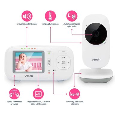 MONITOR PARA BEBE VTECH VM2251 LCD COLOR 2.4 PULGADAS - 6