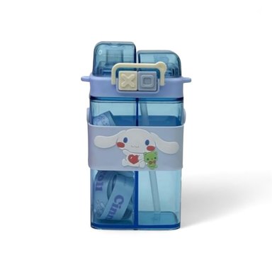 TOMATODO DOBLE COMPARTIMENTO POLICARBONATO DOBLE PICO PARA NIÑOS 600 ML