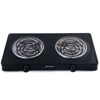 COCINA ELÉCTRICA 2 HORNILLAS IMACO HP-1400 NEGRO
