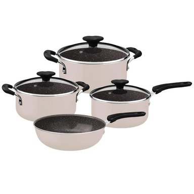 BATERÍA DE COCINA TRAMONTINA ROSA 4 PIEZAS - 28799/410