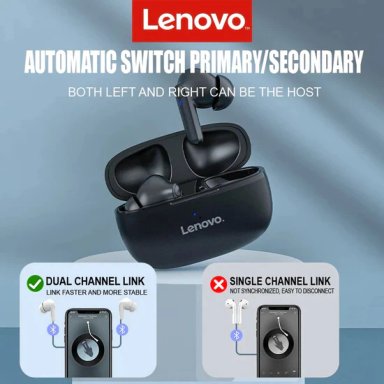 AUDIFONOS INALAMBRICOS LENOVO HT05 TWS NEGRO BLUETOOTH 5.0 - 3