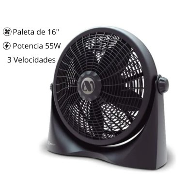 VENTILADOR MIRAY VMC-1058 CIRCULAR 16' NEGRO