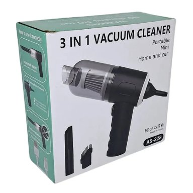 ASPIRADORA INALÁMBRICA RECARGABLE PARA CARRO 3 EN 1 AS-228 - 1