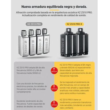 AUDIFONOS KZ ZS10 PRO X CON MICRÓFONO ORIGINALES SELLADOS - 2