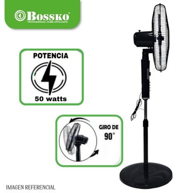 VENTILADOR BOSKO BK8459VN BOSSKO PEDESTAL 18' CON TEMPORIZADOR - - 3
