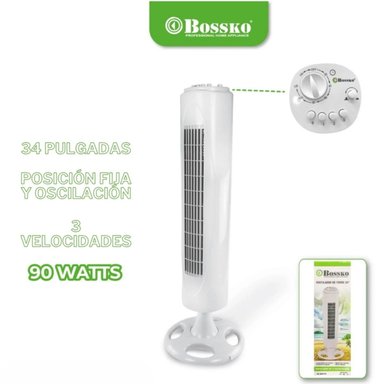 VENTILADOR TORRE BOSSKO BK 8228VT 34 PULGADAS