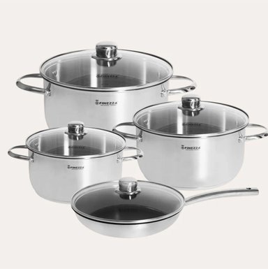JUEGO DE OLLAS DE ACERO DE 8 PZS. (FZ-976AE-IN)