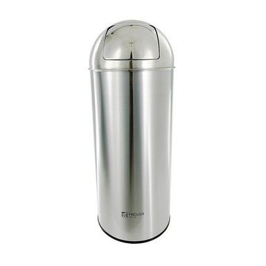 PAPELERA 60LT INOX PUSH (D36.5X89CM)