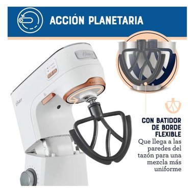 BATIDORA PEDESTAL OSTER FPSTSMPL4W PLANETARIA 5.2L HEATSOFT BLANCO - 2