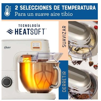 BATIDORA PEDESTAL OSTER FPSTSMPL4W PLANETARIA 5.2L HEATSOFT BLANCO - 5