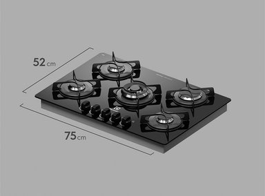 COCINA EMPOTABLE A GAS 5 QUEMADORES ELECTROLUX TRIPLE LLAMA 75CM (ETGZ30T0EPUB) - 4