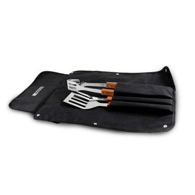 SET DE UTENSILIOS X 03 BBQ CON MANDIL
