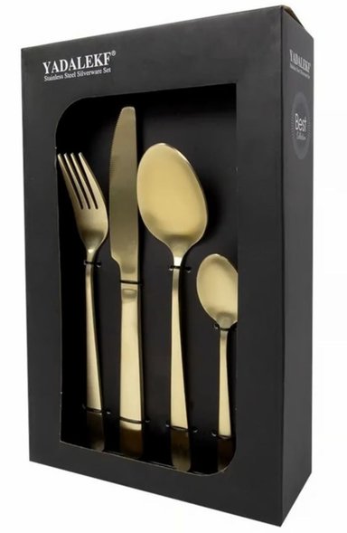 SET CUBIERTOS X16 PZAS DORADO CUTLERY