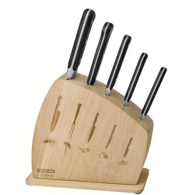 JUEGO DE CUCHILLOS X6 PZAS C/TACO MADERA CENTURY - TRAMONTINA