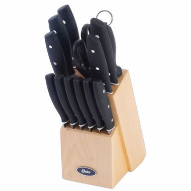 JUEGO DE CUCHILLOS ACERO INOXIDABLE 15 PIEZAS OSTER COLLISTER