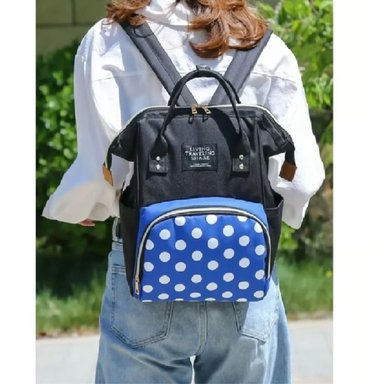 MOCHILA PAÑALERA AZUL LIVING TRAVELING SHARE