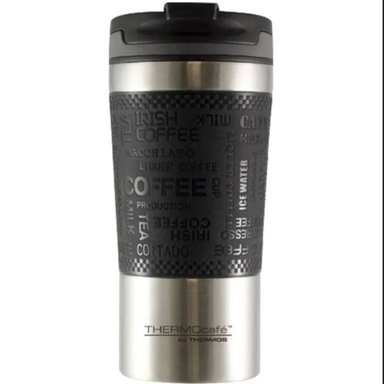 MUG DE ACERO BARISTA 360ML NEGRO THERMOS