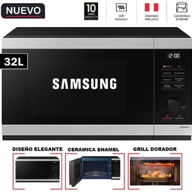 HORNO MICROONDAS SAMSUNG CON DORADOR/GRILL 32 LTS MG32DG4524ATPE.