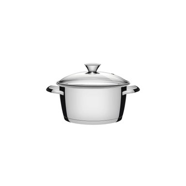 CACEROLA HONDA ALLEGRA DE ACERO INOXIDABLE CON FONDO TRIPLE Y TAPA DE VIDRIO DE 16 CM Y 1,5 L TRAMONTINA