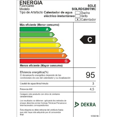 RAPIDUCHA ELÉCTRICA SOLE TURBO MAX 5200W GRIS -150259 - 2