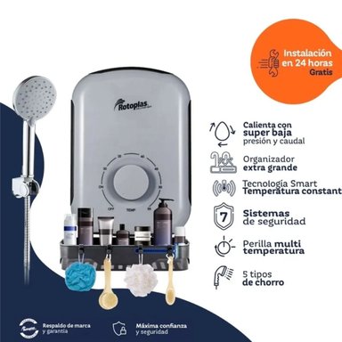 CALENTADOR DE AGUA ELÉCTRICO RAPIDUCHA ROTOPLAS SENSITIVE PRO 5500W