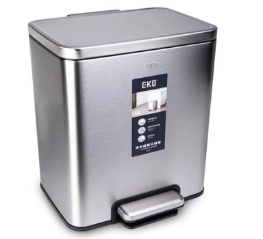 PAPELERA CON PEDAL DE ACERO INOXIDABLE 12L (27.2X39 CM)