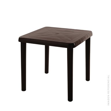 MESA CUADRADA TERRA CAFÉ 71.5×71.5CM DF031338 – IDEAL PARA INTERIOR Y EXTERIOR