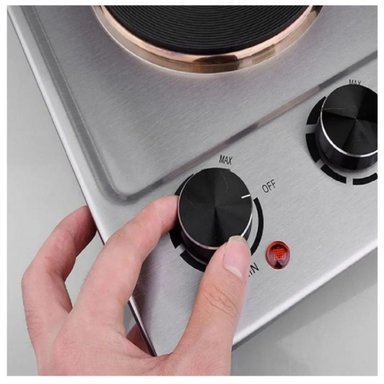 COCINA ELECTRICA FINEZZA FZ320H2CE DOS HORNILLAS ACERO INOX - 4