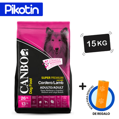 COMIDA SECA PERROS CANBO ADULTO SUPER PREMIUM CORDERO RAZAS MEDIANA / GRANDE 15KG