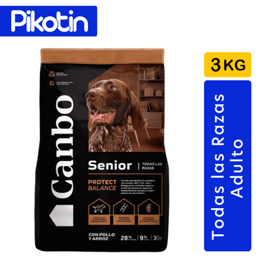 COMIDA SECA PERROS CANBO ADULTO BALANCE SENIOR POLLO Y ARROZ TODAS LAS RAZAS 3KG