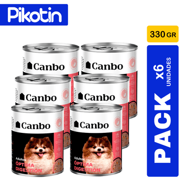 COMIDA HÚMEDA PERRO CANBO ADULTO OPTIMA DIGESTIÓN LATA 330 GR X 6 UND